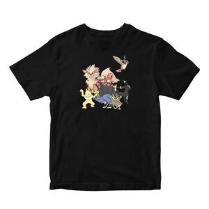 Mac Miller and Pokémon Medium Unisex Black Shirt Short Sleeve